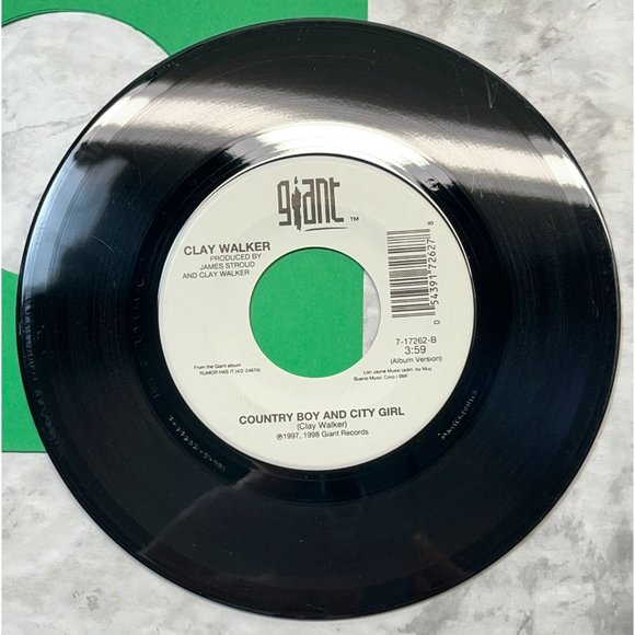 Clay Walker Then What / Country Boy and the City Girl 45 Country 1997 Giant - Picture 6 of 6